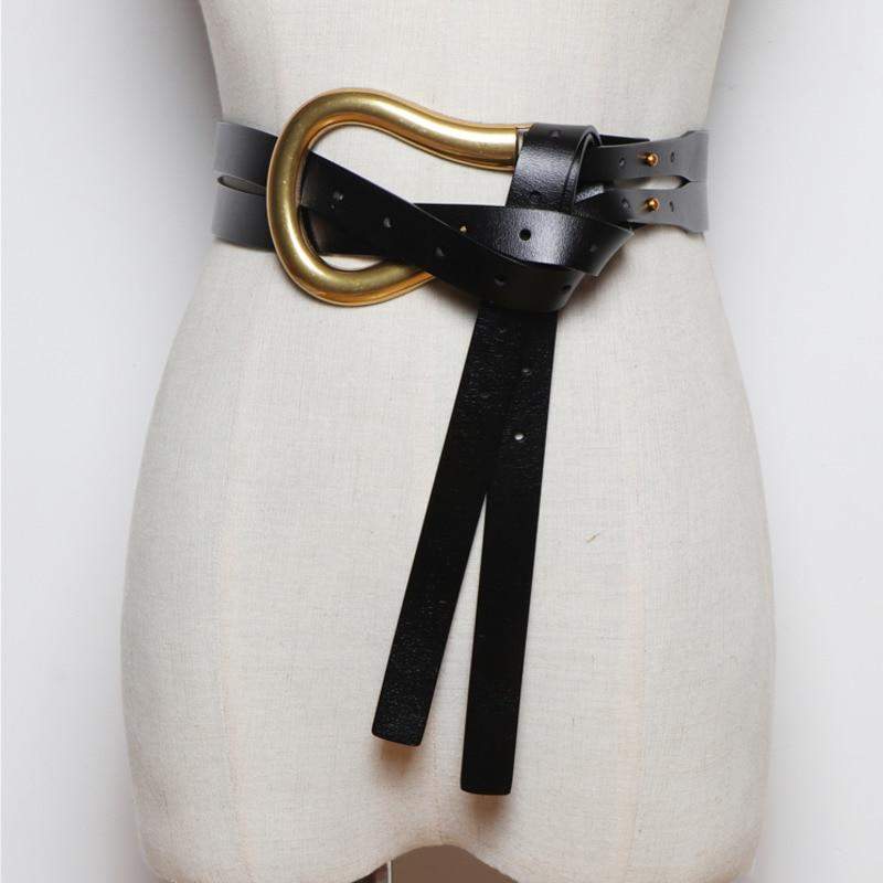 BELT - Gabriella Leather Beige Gold Belt – Shirlanka