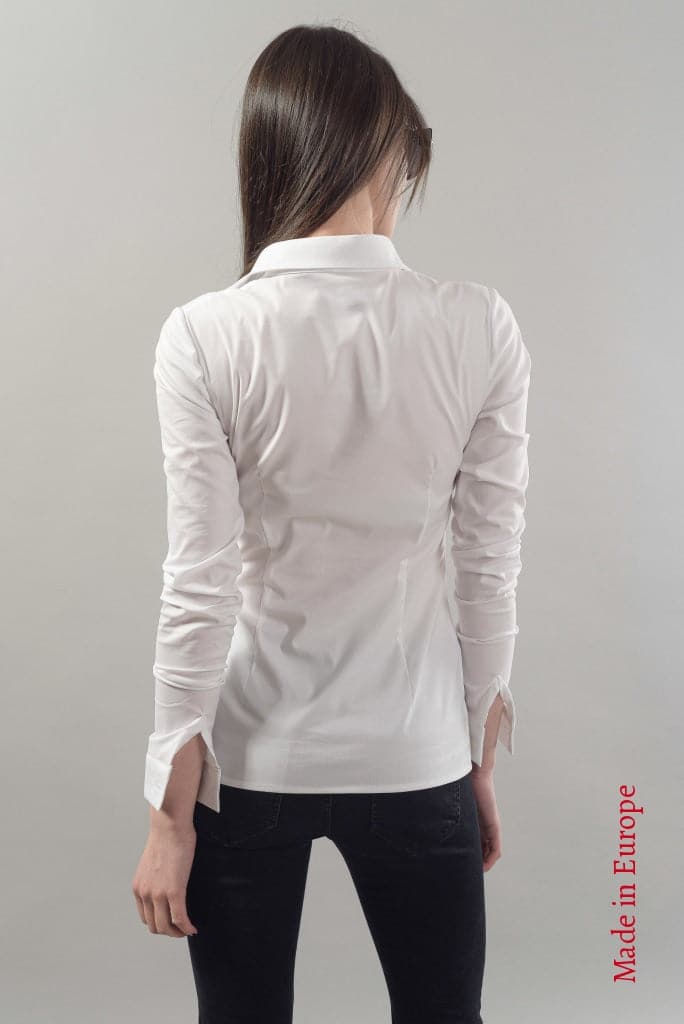 Slim Long Sleeve White Shirt F1810
